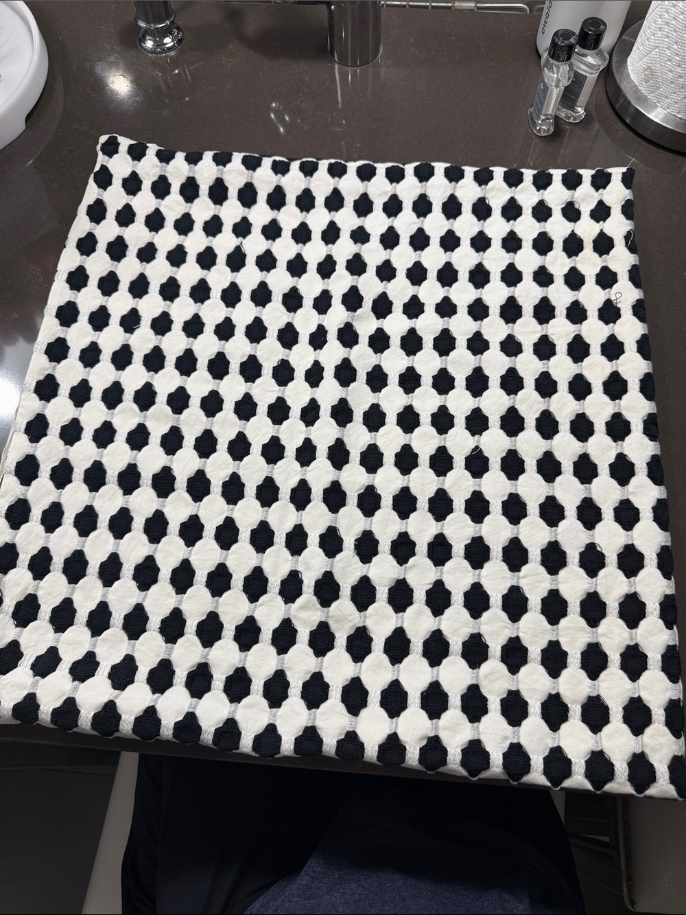 CB2 Black and White pillow cover. 20 x 20